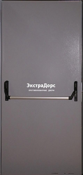 Глухая противопожарная дверь серая с антипаникой в Дмитрове  купить