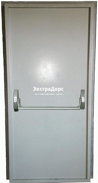 Входная противопожарная дверь металлическая утепленная металлическая глухая белая с антипаникой в Дмитрове  купить