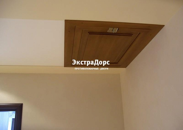 Деревянный противопожарный люк для выхода на чердак в Дмитрове  купить